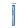 A set of five stainless steel double-pointed knitting needles, 20 cm long.