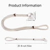 Silver artificial pearl curtain tie-backs with a chain and a loop.