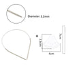 Stainless steel circular knitting needles set with a 3.2mm diameter and a 7cm length.