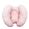 Pink quilted baby head and neck support pillow for strollers and car seats
