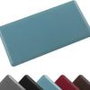 A rectangular blue anti-fatigue PVC kitchen mat shown from an angle.