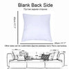 Blank back side of a white throw pillow cover.