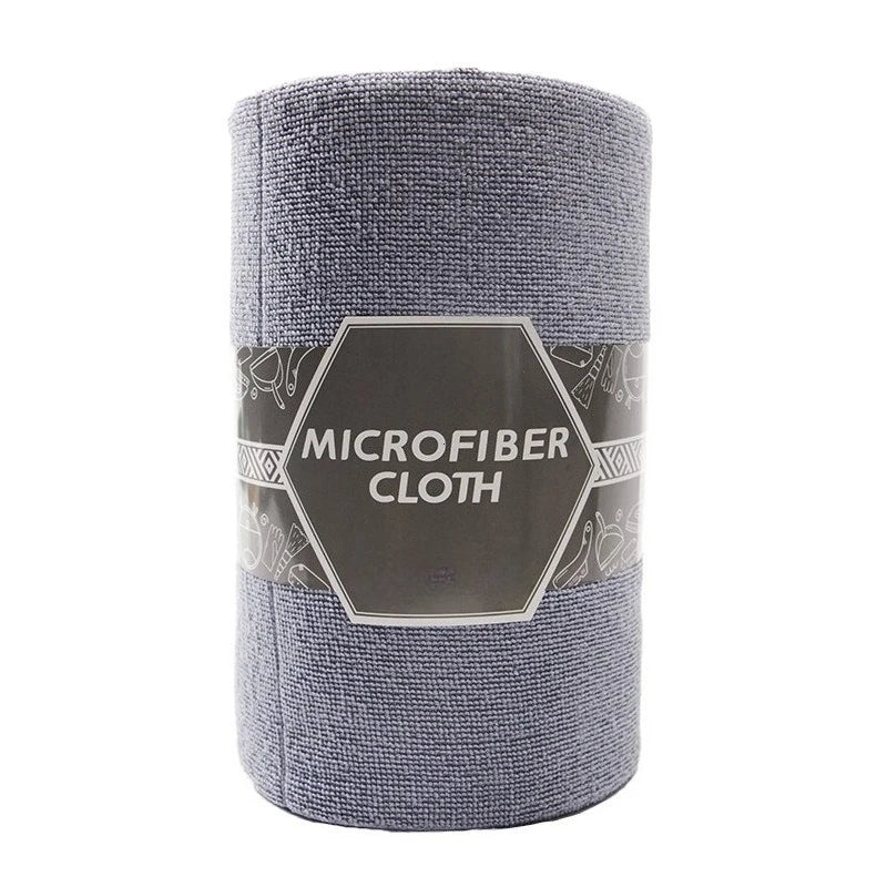 Roll of gray microfiber cloth cleaning wipes