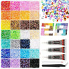 A collection of colorful glitter and rhinestones in various shades and sizes for DIY resin crafting projects.