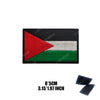 Tactical embroidered patch featuring the Palestinian flag design in red, black, and green.