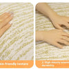 Two images showing the soft texture and high-density weaving of an elegant jacquard sofa cover blanket.
