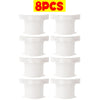 Eight white invisible bed sheet fixing clips arranged in a grid.