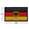 Black and red horizontal striped embroidered Germany flag patch with an imperial eagle emblem