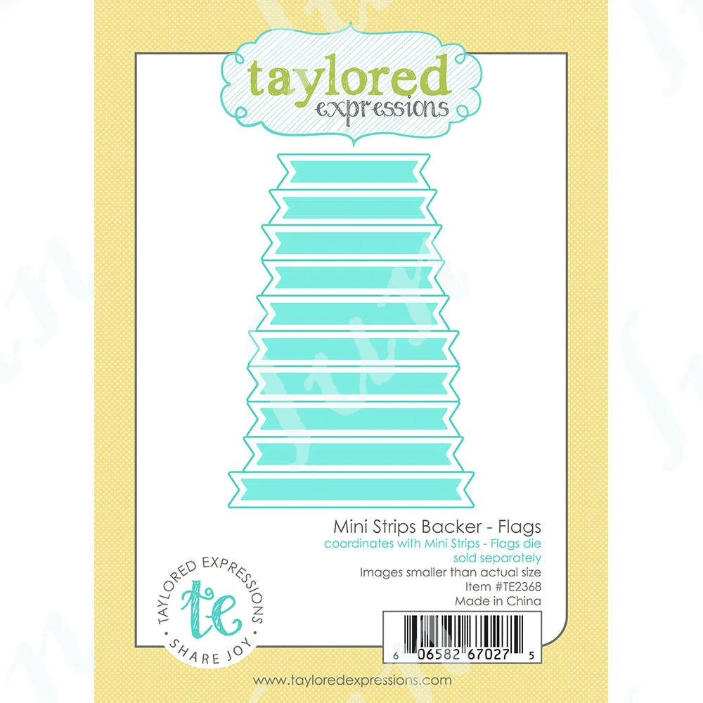 Taylored Expressions Mini Strips Backer and Flags set for DIY scrapbooking