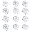 A set of elegant metal napkin rings for table decoration shown in various styles and sizes.