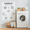 A laundry care guide showing suitable washing instructions for a fade resistant blanket.