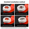 Detailed installation method showing how to fasten a bottom and put the female button on for a snap fastener.