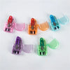 A collection of portable sewing kits in various colors including pink, orange, blue, and green.