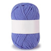 A ball of soft milk cotton knitting yarn in light purple color.