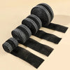 Black iron-on hem tape for pants and jeans in various rolls and strips