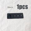 Black adjustable elastic waist extender belt shown on a white background.