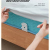Hands are shown installing a Bed Sheet Holder, which is a bed sheet and cover fixer, onto a mattress.