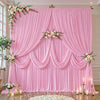 Burgundy Velvet-Look Polyester Backdrop Curtain