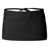 Black unisex waist apron with three pockets