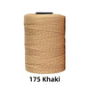 Spool of 1.5mm Khaki colored ice silk crochet yarn for crafting