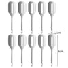 A set of stainless steel needle threaders for hand sewing and embroidery, shown in various sizes.