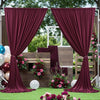 Burgundy Velvet-Look Polyester Backdrop Curtain