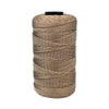 Spool of tan cotton silk thread for knitting and crafting