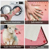 A set of reusable silicone mats featuring a Valentine theme and various textures like soft material and strong non-slip surfa
