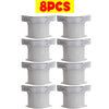 Eight pack of white invisible bed sheet fixing clips