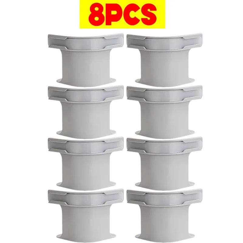 Eight pack of white invisible bed sheet fixing clips