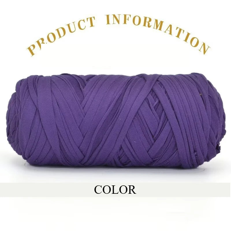 Purple thick polyester blended yarn wound into a skein for crafting