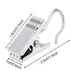 Silver flexible bendable curtain track with a hook and mounting hardware.