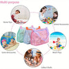 A multi-purpose mesh bag used for storing various toys and accessories like home toys, school supplies, swim gear, beach toys