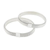 Silver metal sleeve garters or adjustable arm bands for men