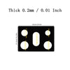 A set of thin protectors for a gas stove, measuring 0.2mm or 0.01 inch thick.