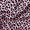 Pink and black leopard print fabric draped in soft folds.