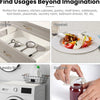 Various uses of a silicone non-slip drawer liner including kitchen cabinets, tool boxes, placemats, and laundry room organiza