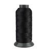 A roll of heavy duty 3-ply nylon sewing thread in black.