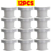 Twelve white invisible bed sheet fixing clips arranged in a grid.