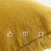 Washed Cotton Solid Cushion Cover with Tassel Fringe