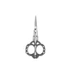 A pair of durable stainless steel crafting scissors with ornate handles and a sharp blade.