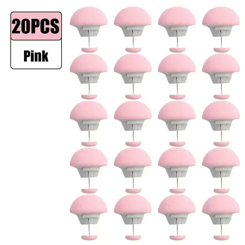 20 pieces of pink adjustable quilt and fabric clips with white plastic arms