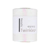 Roll of metallic twinkles yarn with a white background and Korean text