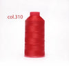 A spool of red heavy duty nylon sewing thread labeled col.310.