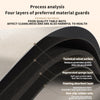 Diagram showing four layers of preferred material guards for a kitchen drain mat, detailing technical velvet, sponge, foaming