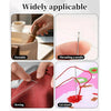 A set of precision self-threading sewing needles shown in various applications including threading, sewing fabric, and lettin