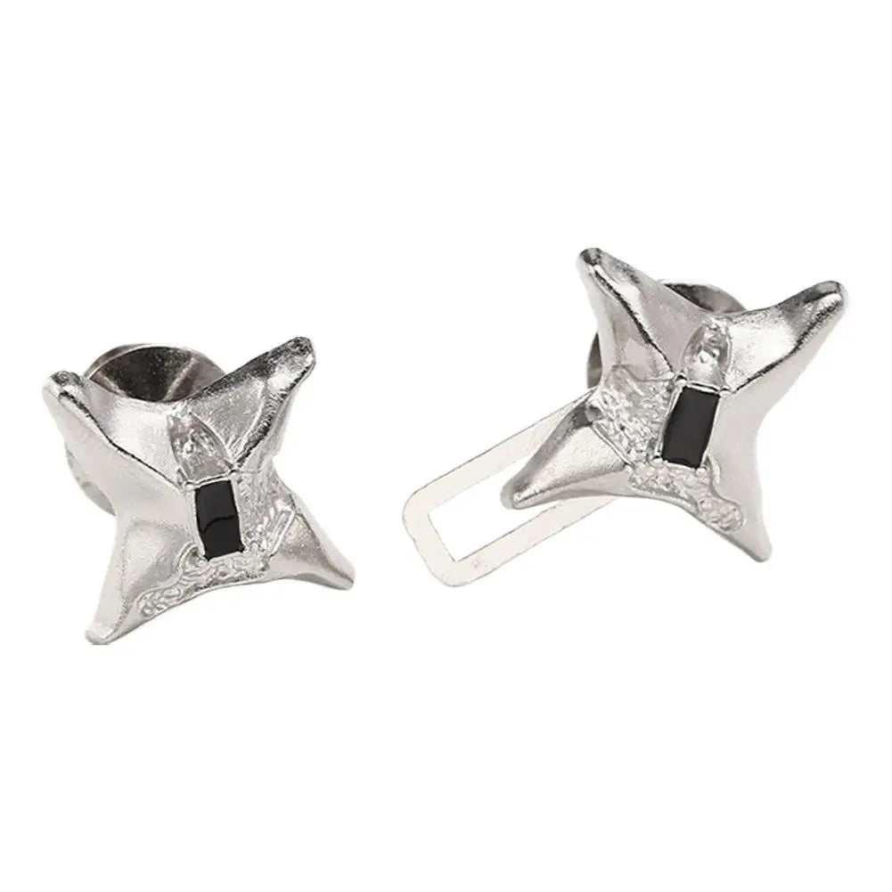 Silver star-shaped adjustable waist tightening buckle for jeans