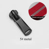A black metal zipper slider with a suitable tooth profile shown next to the text 5# metal.