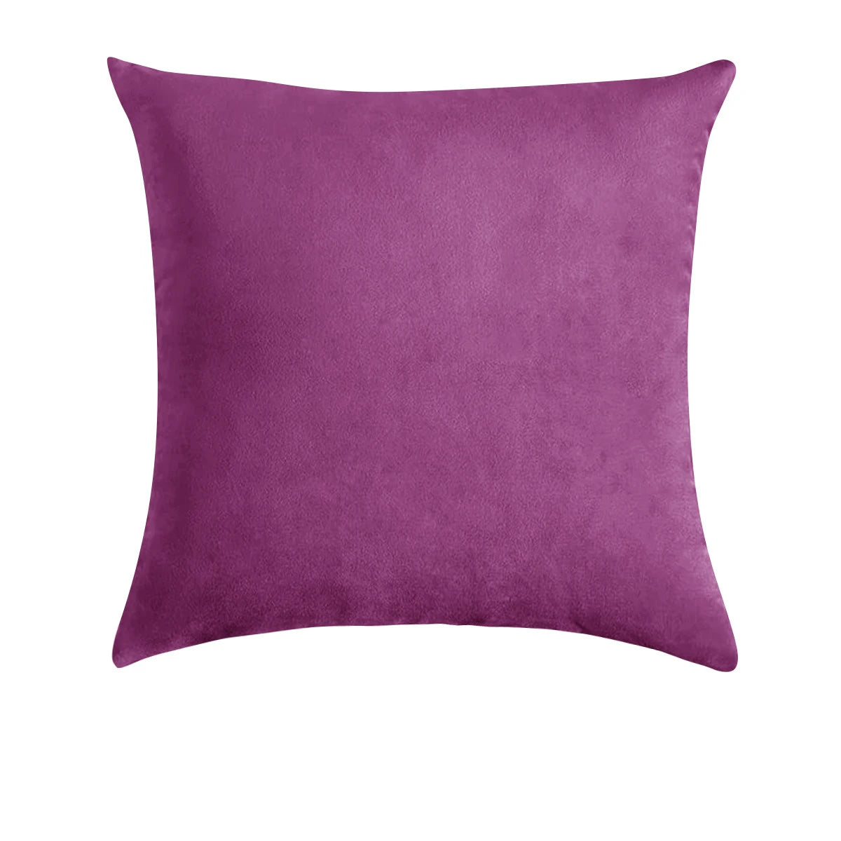 A square, deep purple velvet decorative pillow cover.
