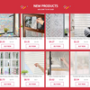 A collection of window films including frosted glass, privacy film, and decorative glass for various window applications.